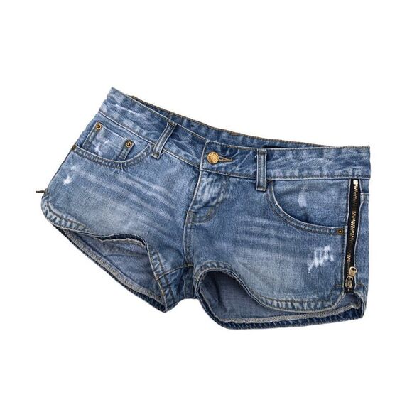 RARE Michun Jean Shorts Size 27 - Picture 5 of 6